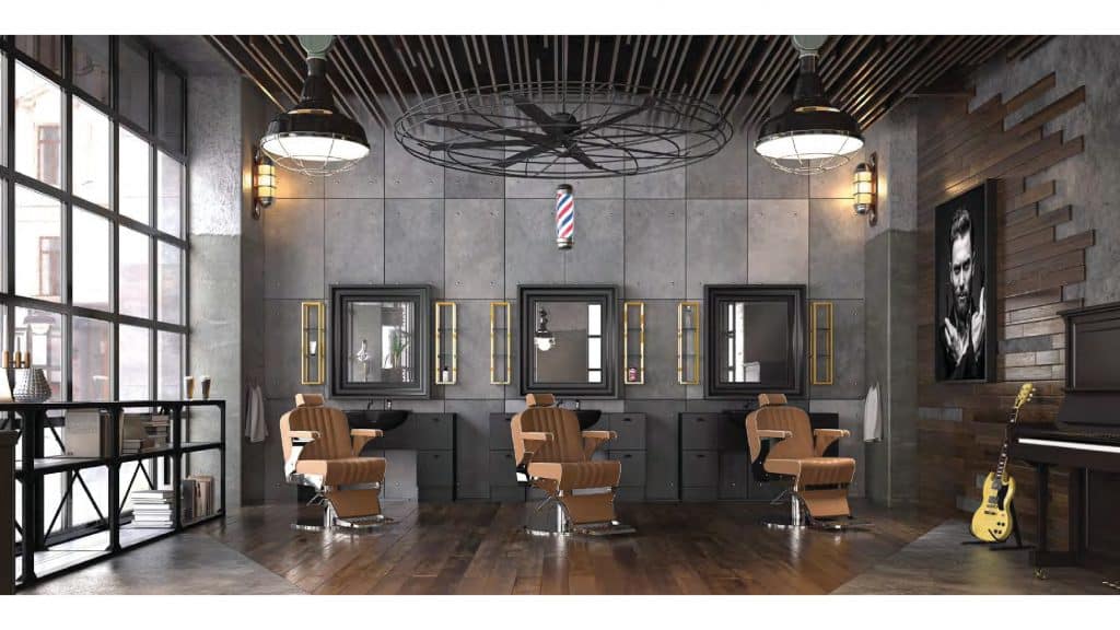 Barbershop-Einrichtung A-Z Friseurdesign, Barberstühle, Herrenstühle Friseur